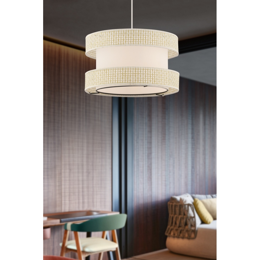 Suspension sur câble HALO 1xE27/60W/230V crème