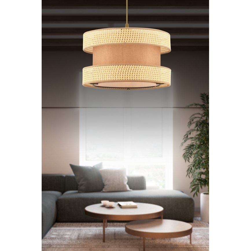 Suspension sur câble HALO 1xE27/60W/230V marron/beige