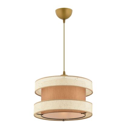 Suspension sur câble HALO 1xE27/60W/230V marron/crème