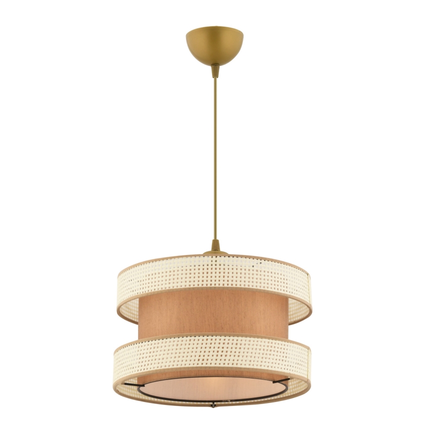 Suspension sur câble HALO 1xE27/60W/230V marron/crème