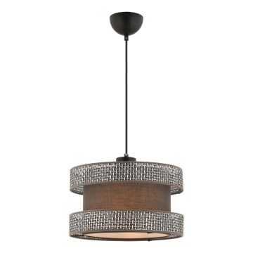 Suspension sur câble HALO 1xE27/60W/230V marron/gris