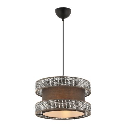 Suspension sur câble HALO 1xE27/60W/230V marron/gris