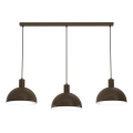Suspension sur câble HANDA 3xE27/15W/230V marron