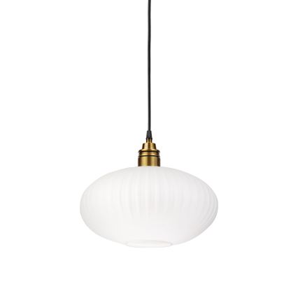 Suspension sur câble HECTOR 1xE27/15W/230V blanc/laiton diam. 30 cm
