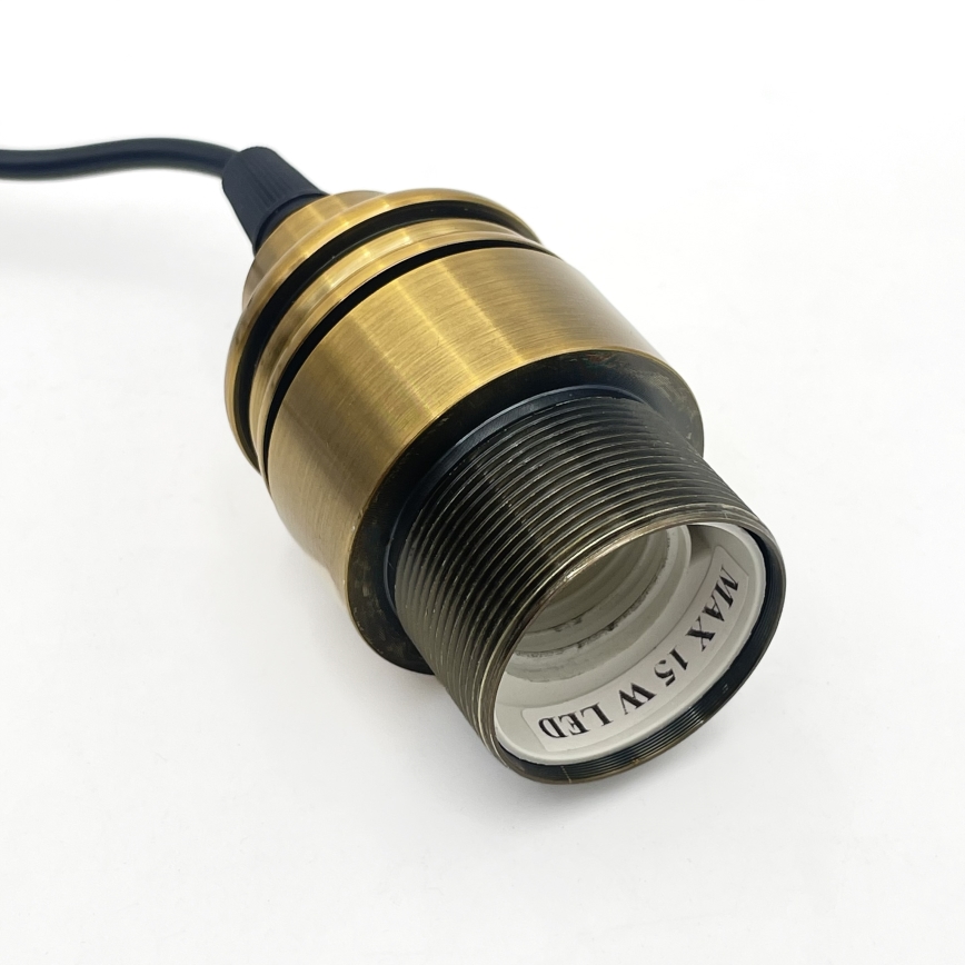 Suspension sur câble HECTOR 1xE27/15W/230V blanc/laiton diam. 30 cm