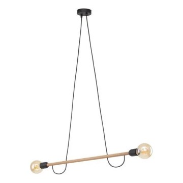 Suspension sur câble HELIX 2xE27/15W/230V noir/beige