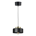 Suspension sur câble IGNIA 1xE27/60W/230V, noire