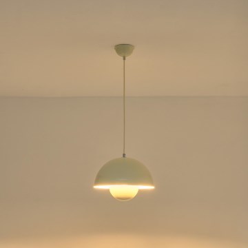 Suspension sur câble JARDEN 1xE27/15W/230V, crème