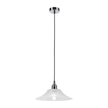 Suspension sur câble JULL 1xE27/15W/230V chrome brillant/transparent