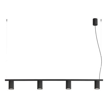 Suspension sur câble KARBON 4xGU10/10W/230V noir