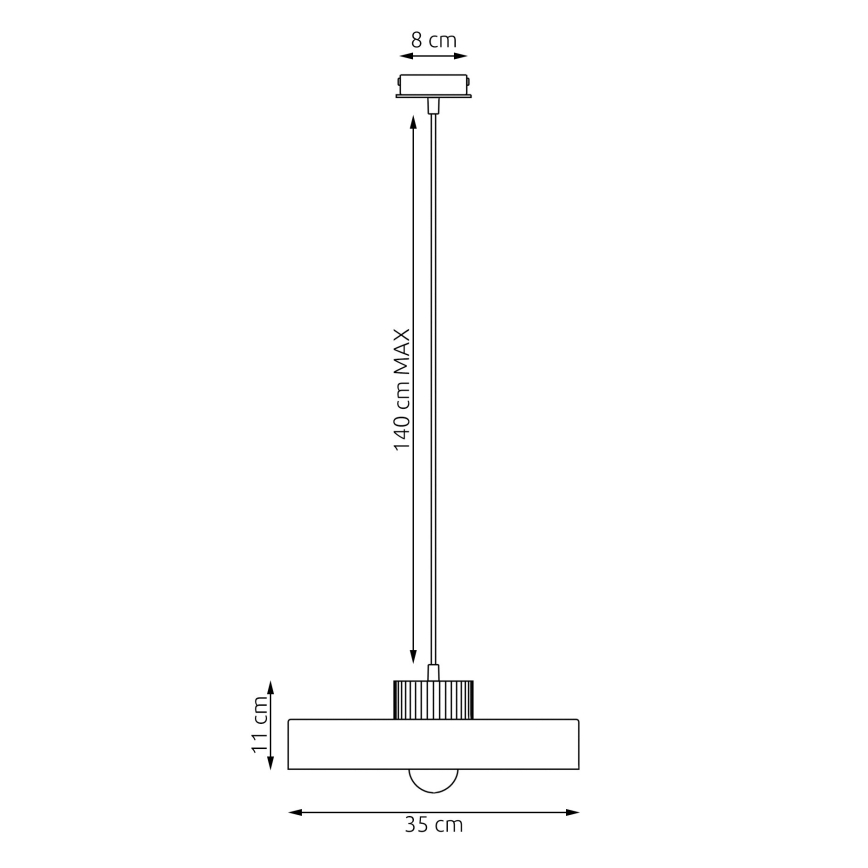 Suspension sur câble KIVI 1xE27/15W/230V beige