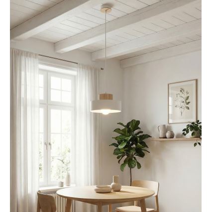 Suspension sur câble KIVI 1xE27/15W/230V blanche