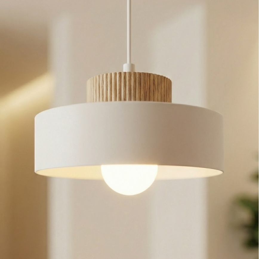 Suspension sur câble KIVI 1xE27/15W/230V blanche