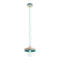 Suspension sur câble LARSO 1xE27/15W/230V menthe/beige