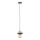 Suspension sur câble LARSO 1xE27/15W/230V noir/beige