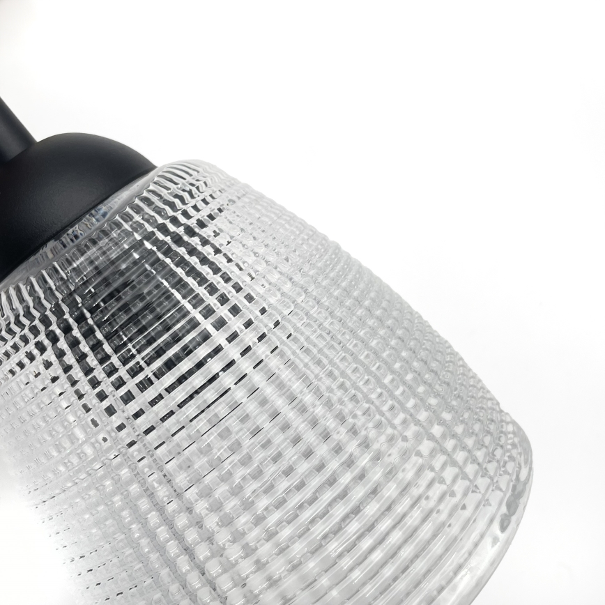 Suspension sur câble LEANDRA 5xE27/15W/230V chêne/noir