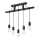 Suspension sur câble LEON 5xE27/60W/230V hêtre