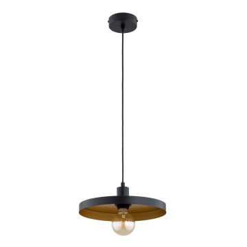 Suspension sur câble LITO 1xE27/15W/230V noire