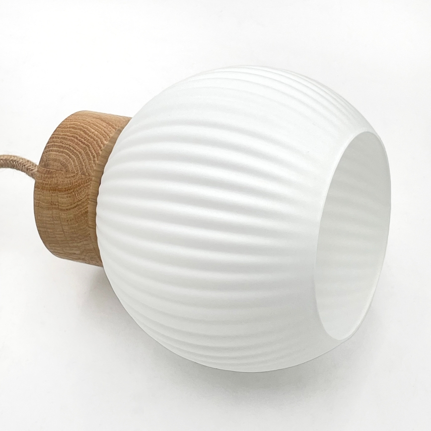 Suspension sur câble LOOMIS 5xE27/15W/230V 83 cm beige/chêne
