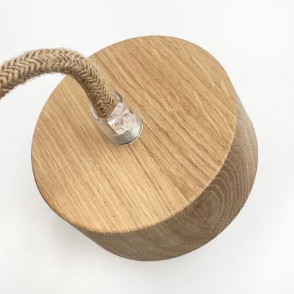 Suspension sur câble LOOMIS 5xE27/15W/230V 83 cm beige/chêne