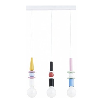 Suspension sur câble LUMIO 3xE27/15W/230V multicolore