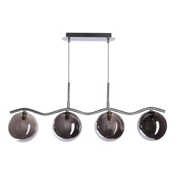 Suspension sur câble LUMOS 4xG9/20W/230V noir fumé