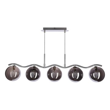 Suspension sur câble LUMOS 5xG9/20W/230V noir fumé