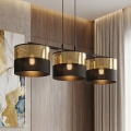 Suspension sur câble LUX 3xE27/15W/230V noir/doré