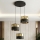 Suspension sur câble LUX 3xE27/15W/230V noir/doré