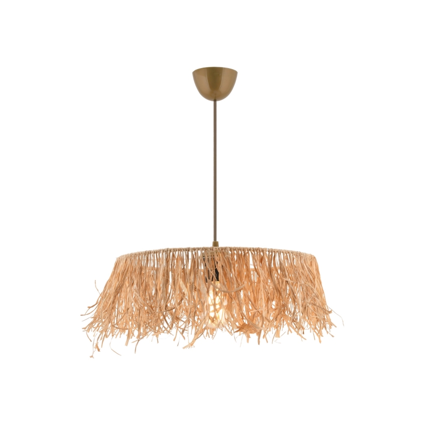 Suspension sur câble MARISKA 1xE27/40W/230V en raphia