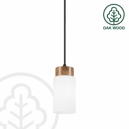 Suspension sur câble MARKUS 1xE27/15W/230V noir/chêne