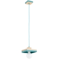 Suspension sur câble MIKO 1xE27/15W/230V menthe/beige