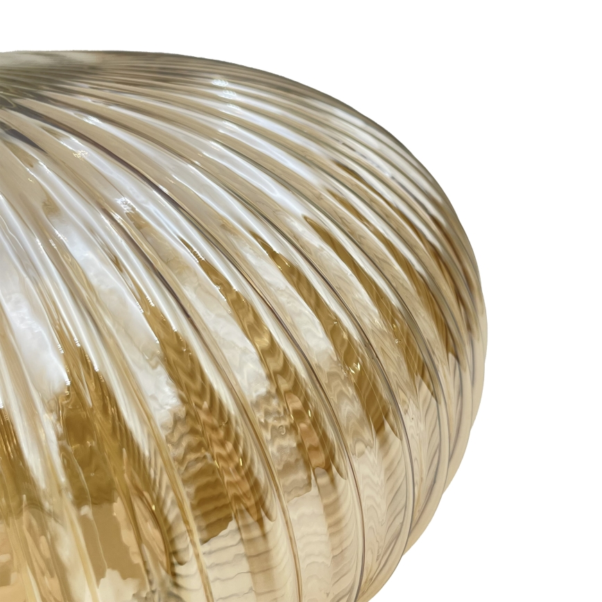 Suspension sur câble MILOU 1xE27/15W/230V dorée / beige fumée