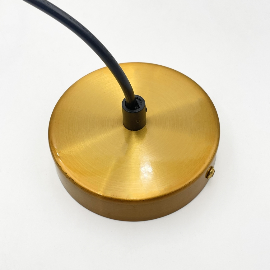 Suspension sur câble MILOU 1xE27/15W/230V dorée / beige fumée