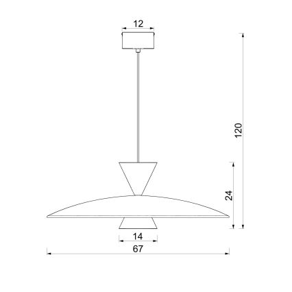 Suspension sur câble MISTIC 1xGX53/15W/230V marron