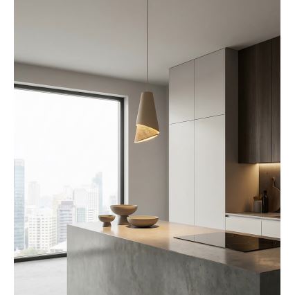 Suspension sur câble MODA 1xE27/15W/230V beige/rotin