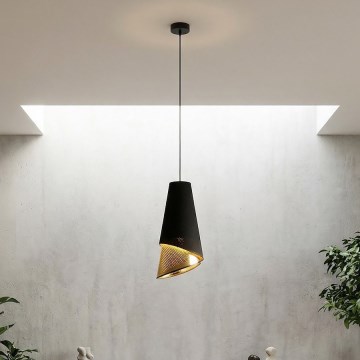 Suspension sur câble MODA 1xE27/15W/230V noir/doré
