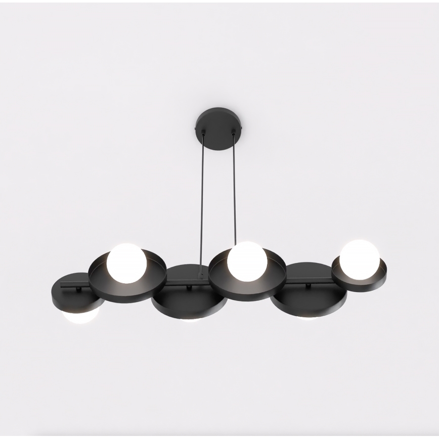 Suspension sur câble MODÈLE 6xG9/8W/230V noir