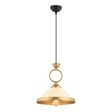 Suspension sur câble MONZA 1xE27/40W/230V, diamètre 30 cm, crème/bronze