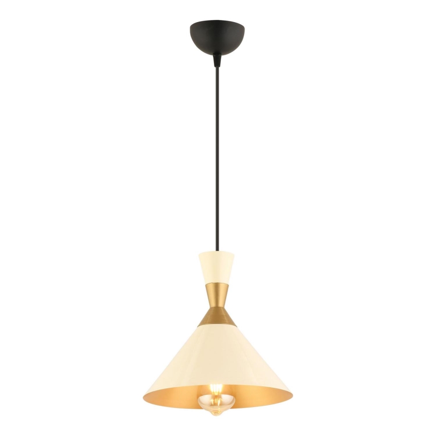 Suspension sur câble MONZA 1xE27/40W/230V Ø 25 cm crème/doré