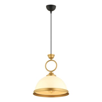 Suspension sur câble MONZA 1xE27/40W/230V Ø 26 cm crème/bronze