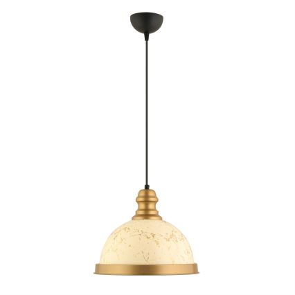 Suspension sur câble MONZA 1xE27/40W/230V Ø 29 cm crème/bronze