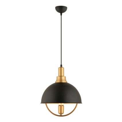 Suspension sur câble MONZA 1xE27/40W/230V Ø 30 cm noir/doré