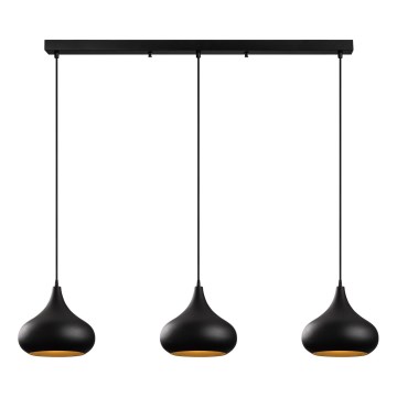 Suspension sur câble MUBA 3xE27/40W/230V noir