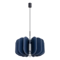 Suspension sur câble MULA 1xE27/15W/230V Ø 45 cm bleu