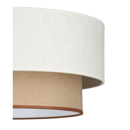 Suspension sur câble NATIA 1xE27/60W/230V Ø 45 cm blanc/marron