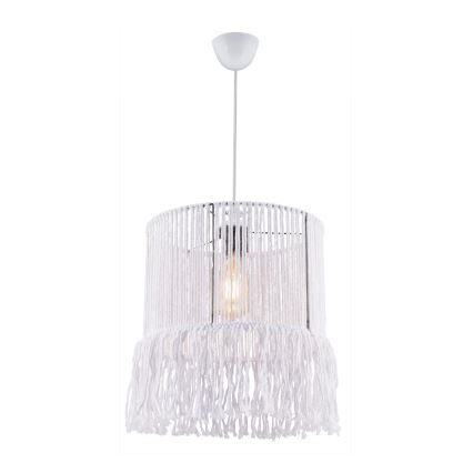 Suspension sur câble NESS MACRAME 1xE27/40W/230V blanche