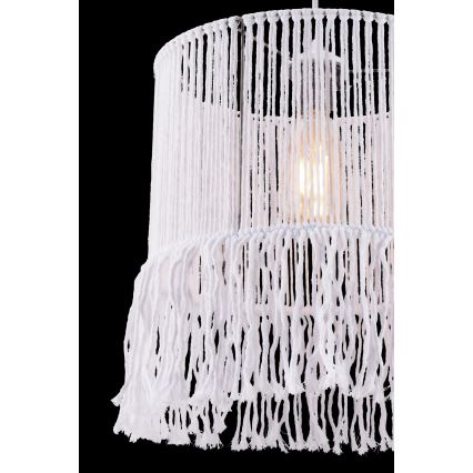 Suspension sur câble NESS MACRAME 1xE27/40W/230V blanche