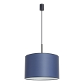 Suspension sur câble NEVIA 1xE27/15W/230V diam. 40 cm bleu