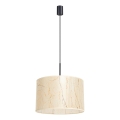 Suspension sur câble NEVIA 1xE27/15W/230V Ø 40 cm beige/effet marbre